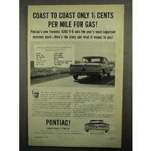 1959 Pontiac Tempest 420E V-8 Car Ad - Coast to Coast