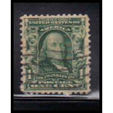 Used 300 1c Benjamin Franklin Fine K0744