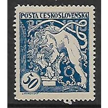 CZECHOSLOVAKIA 1919 ANNIV OF INDEPENDENCE 50H BLUE SG 63 M / MINT