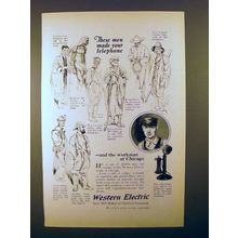 1923 Western Electric Telephone Ad - These Men Made