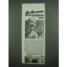1938 Du Pont Sponge Ad - Use This Sponge for an Exhilarating Bath