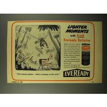 1944 Eveready Batteries Ad - Cartoon by Sid Hix