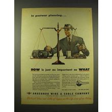 1944 Anaconda Wire & Cable Ad - In Postwar Planning