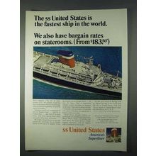 1966 United States Lines Ad - Bargain Rates Staterooms