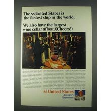 1966 United States Lines Ad - Fastest Ship in the World