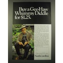 1967 North Carolina Tourism Ad - Buy a Gee-Haw Whimmy Diddle