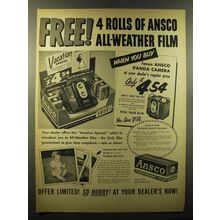 1950 Ansco Film and Panda Camera Advertisement