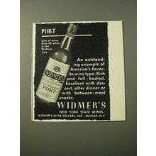1953 Widmer's Port Wine Advertisement