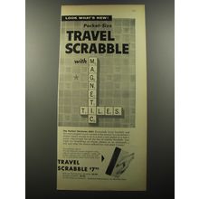 1956 Pocket-Size Travel Scrabble Game Ad - Look what's new!