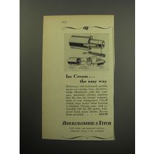 1957 Abercrombie & Fitch Ice Cream Machine Advertisement