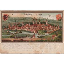 Dinkelsbuhl im Jahre 1632 German Old Postcard