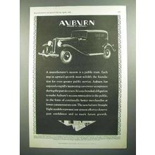 1931 Auburn Car Ad - Success is a Public Trust