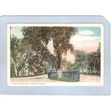 MA Cambridge The Washington Elm Street Scene Intersection w/Trolley Tracks~322