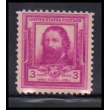 866 3c James Lowell Just Clears MNH KA2746