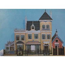 Thomas Risley Antique Model Villa Victorian 1889 London Museum Exhibit Postcard