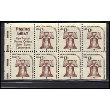 1595b 13c Liberty Bell Fine MNH Dry Gum Pane/7-S8 Z5595