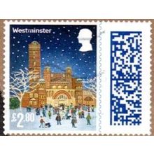 2024 Christmas. £2-80 Value. Westminster. Self Ad Die Cut. Fine Used On Piece