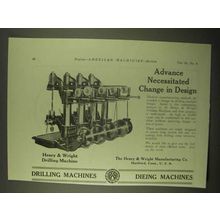 1922 Henry & Wright Drilling Machine Ad - Advance