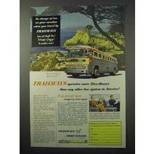 1952 Trailways Bus Ad - More Thru-Buses Than Any Other