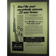 1953 Marlin Model 89-C Rifle Ad - Consistently Accurate