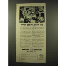 1956 Bankers Life Company Ad - Back To Work