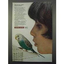 1966 Parke-Davis Pharmaceuticals Ad - Parakeet