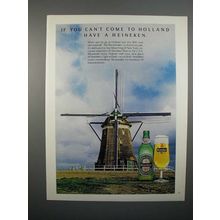 1976 Heineken Beer Ad - If You Can't Come to Holland