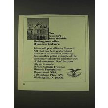1977 National Trust for Historic Preservation Ad