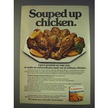 1977 Lipton Soup Mix Ad - Onion-Orange Glazed Chicken