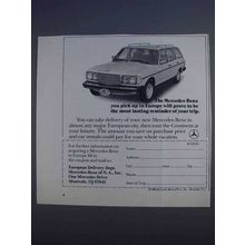 1980 Mercedes-Benz Cars Ad - Pick Up in Europe