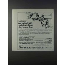 1981 Omaha Steaks Ad - Last-Minute Gift Recipients