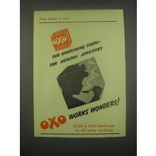 1949 Oxo Cube Ad - For nourishing soups - for healthy appetites