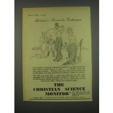 1949 The Christian Science Monitor Ad - Uncle Sam Golfing