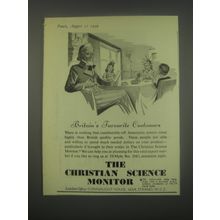 1949 The Christian Science Monitor Ad - Britain's favourite customers