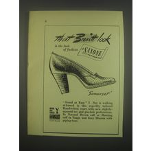 1949 Saxone Somerset Shoes Ad - That Brevitt look is the look of fashion