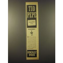 1965 Gonzalez Byass Tio Pepe Sherry Advertisement