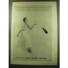 1949 Saks Fifth Avenue Mollie Parnis Dress Advertisement - Southern Delicacy