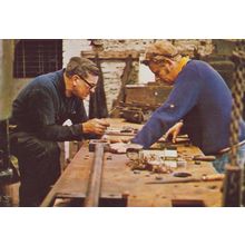 Toy Model Train Factory Locomotive 7 Construction Pendre Works Postcard