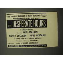 1955 The Desperate Hours Play Advertisement - The topmost thirller