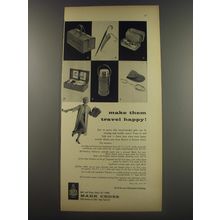 1956 Mark Cross Travel-minded Gifts Ad - Make them travel happy