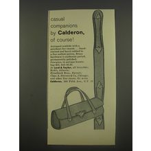 1956 Calderon Bag and Belt Ad - Casual Companions by Calderon, of course