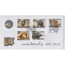 Malawi 2011 The Big Five Lion Panthère Elephant rhinoceros Guépard FDC 1er jour