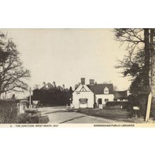 The Junction Pub Inn West Heath Birmingham 1937 Rare Photo Postcard