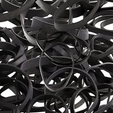 Tactical Rubber Bands Assorted Size (100 Pcs), Black Thick Heavy Duty Rubber