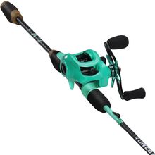 One Bass Fishing Rod and Reel Combo, 2-Piece Spinning & Baitcasting Combo,Medium