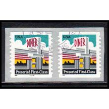 Used 3208A 25c Diner Very Fine CNP Left 44444 SQ PA1965