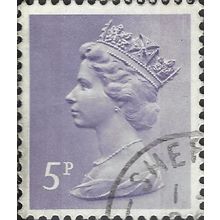 GB, QE II, Machin, lilac 1971, 5p, #4