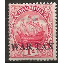 Bermuda 1920 SG58 1d Carmine WAR TAX Mounted Mint . .