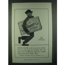 1919 Whitman's Sampler Chocolates Ad - Back Again in Pre-War Plenty