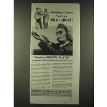 1942 American Optical Company Shooting Master Glasses Ad - You Can Brag About